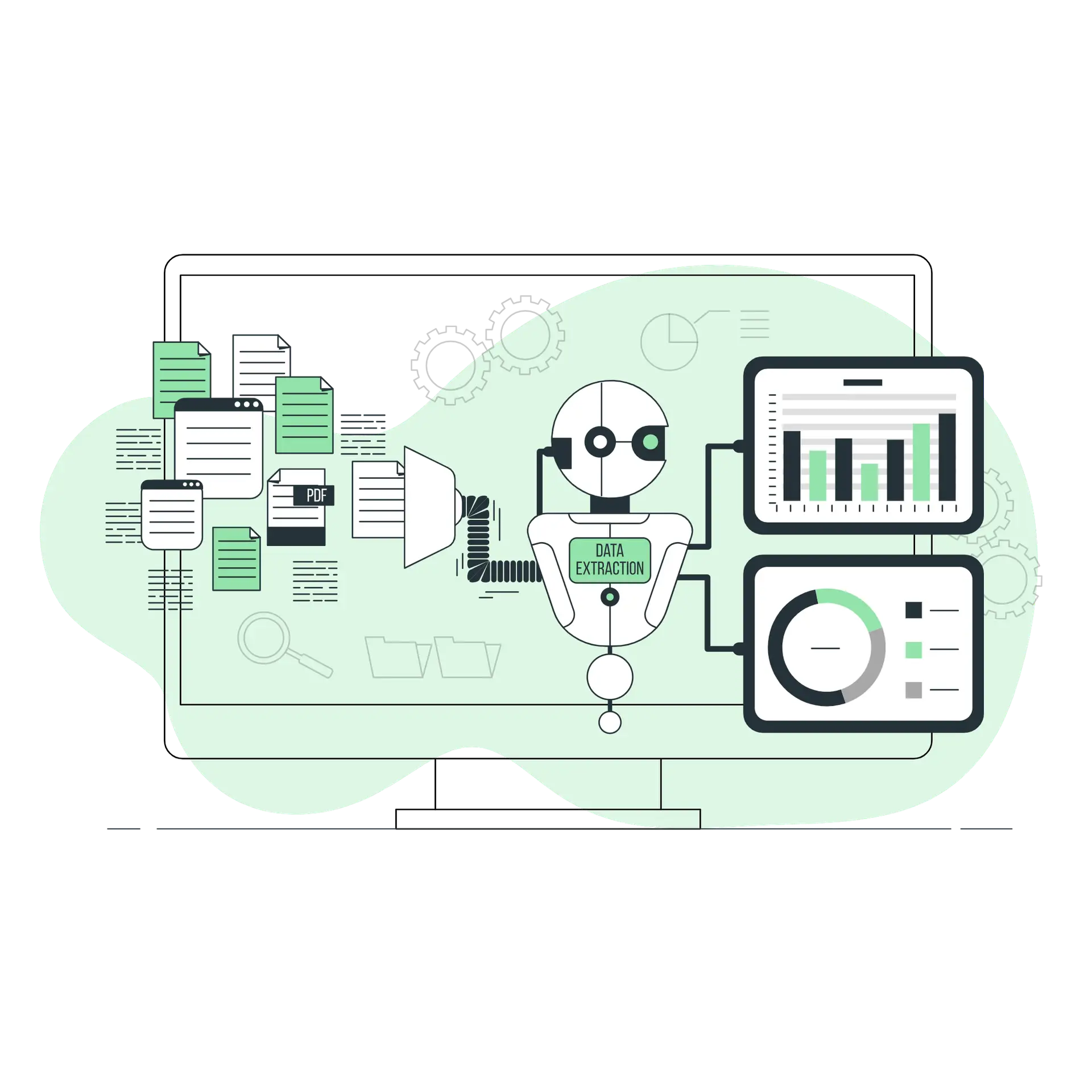 Data extraction - Application Automation illustration.